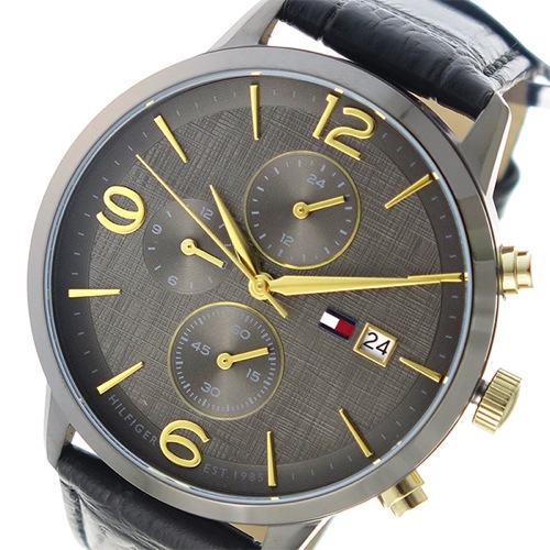トミー ヒルフィガー クオーツ メンズ 腕時計 1710357 チャコール