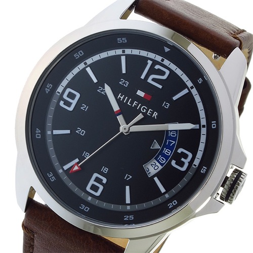 トミー ヒルフィガー クオーツ 替えベルトつき メンズ 腕時計 1791321 ブラック