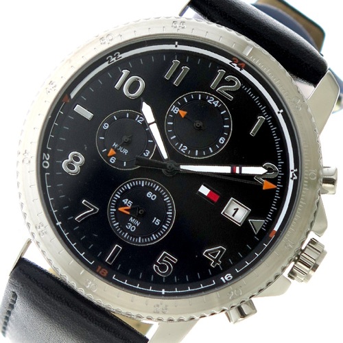 トミーヒルフィガー クオーツ メンズ 腕時計 1791364 ブラック
