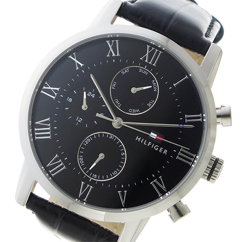 トミー ヒルフィガー クロノ クオーツ メンズ 腕時計 1791401 ブラック