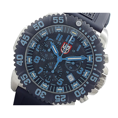 ルミノックス LUMINOX クロノグラフ 腕時計 3183CR ブラック&ブルー