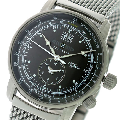 ツェッペリン 100周年記念モデル クオーツ メンズ 腕時計 7640M-2 メタルグレー/シルバー
