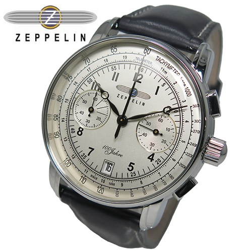 ツェッペリン ZEPPELIN 100周年記念 クオーツ メンズ クロノ 腕時計 7674-1