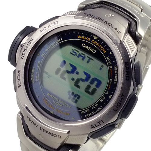 カシオ CASIO プロトレック 電波 ソーラー メンズ 腕時計 PRW-500T-7 シルバー