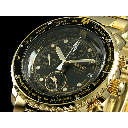 セイコー SEIKO クロノグラフ アラーム メンズ 腕時計 SNA414P1