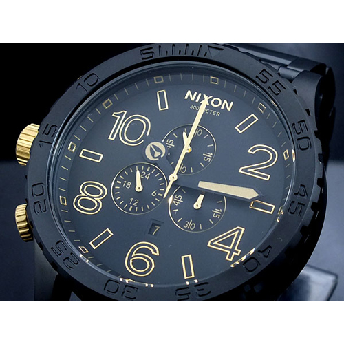 ニクソン 51-30 CHRONO 腕時計 A083-1041 MATTE BLACK GOLD