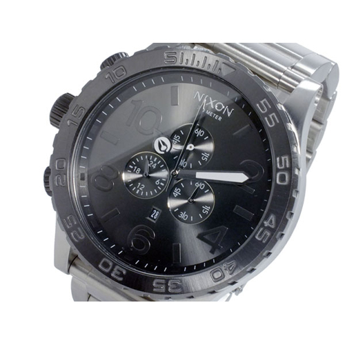 ニクソン 51-30 CHRONO クオーツ メンズ クロノ 腕時計 A083-1762 SILVER GUNMETAL シルバー ガンメタル