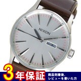 ニクソン セントリーレザー クオーツ メンズ 腕時計 A105-1113 シルバー