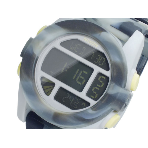 ニクソン ユニット UNIT デジタル メンズ 腕時計 A197-1611 MARBLED BLACK SMOKE マーブル ブラック スモーク