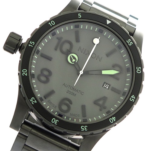 ニクソン ディプロマティック 自動巻き メンズ 腕時計 A429-1418 グレー/ガンメタル
