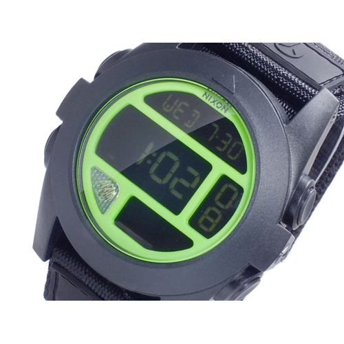 ニクソン バジャ BAJA デジタル メンズ 腕時計 A489-027 BLACK NEON GREEN ブラック×ネオングリーン