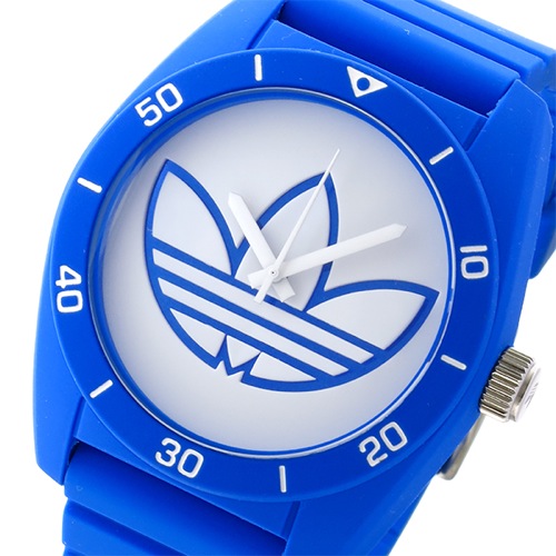 アディダス サンティアゴ クオーツ メンズ 腕時計 ADH3196 ホワイト/ブルー