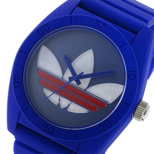 アディダス サンティアゴ クオーツ メンズ 腕時計 ADH9053 ガンメタ/ブルー
