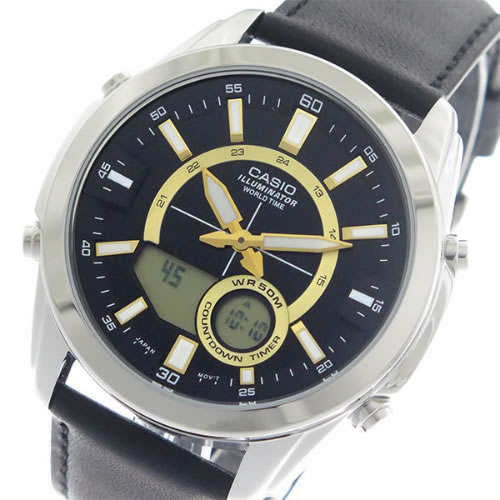 【希少逆輸入モデル】 カシオ クオーツ メンズ 腕時計 AMW-810L-1A ブラック/ブラック