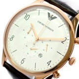エンポリオアルマーニ EMPORIO ARMANI 腕時計 メンズ AR1916 クォーツ ホワイト ブラウン