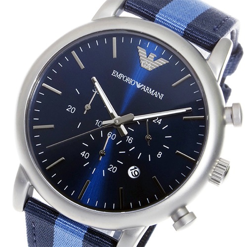 エンポリオ アルマーニ ARMANI クロノ クオーツ メンズ 腕時計 AR1949 ブルー