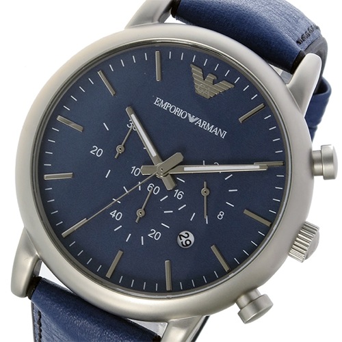 エンポリオ アルマーニ ルイージ LUIGI クオーツ クロノ メンズ 腕時計 AR1969 ブルー