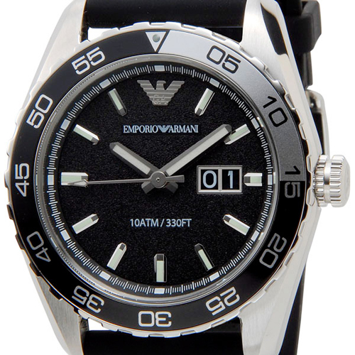 エンポリオ アルマーニ スポルティボ クオーツ メンズ 腕時計 AR6044 ブラック