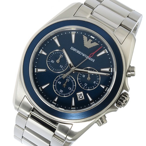 エンポリオ アルマーニ シグマ Sigma クロノ クオーツ メンズ 腕時計 AR6091 ブルー