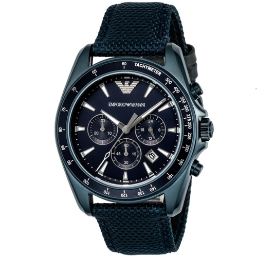 エンポリオ アルマーニ クロノ クオーツ メンズ 腕時計 AR6132 ブラック