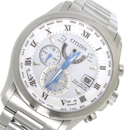 シチズン エコ・ドライブ クオーツ メンズ 腕時計 AT9080-57A ホワイト