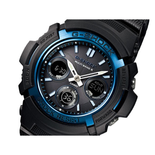 カシオ Gショック メンズ 腕時計 AWG-M100BC-2AJF ブラック/ブルー 国内正規