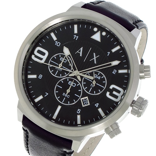 アルマーニエクスチェンジ クロノ クオーツ メンズ 腕時計 AX1371 ブラック