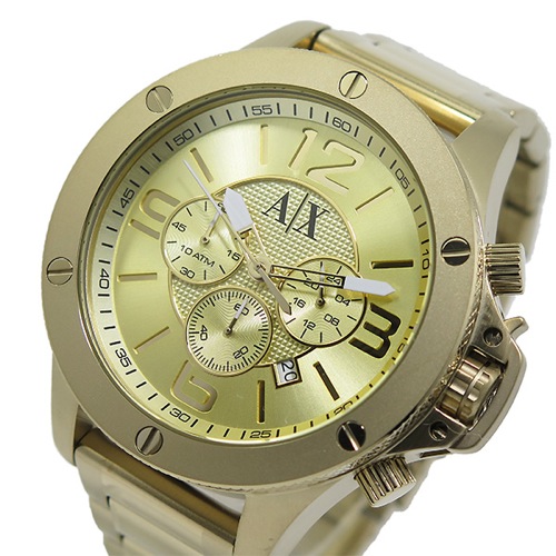 アルマーニ エクスチェンジ クオーツ クロノ メンズ 腕時計 AX1504 ゴールド