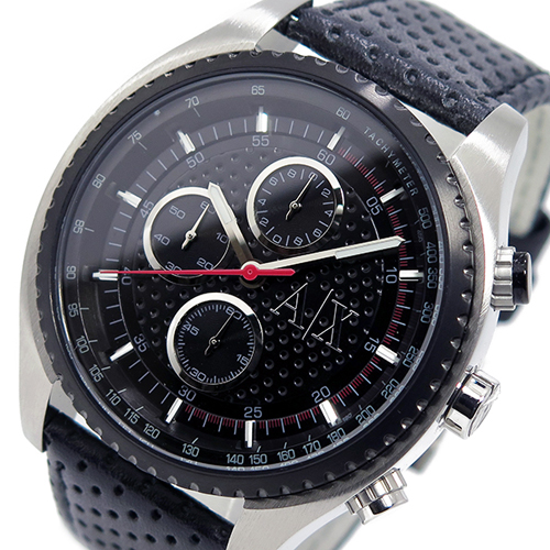 アルマーニ エクスチェンジ クオーツ クロノ メンズ 腕時計 AX1600 ブラック