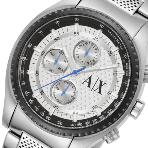 アルマーニ エクスチェンジ クオーツ クロノ メンズ 腕時計 AX1602 シルバー
