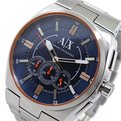 アルマーニ エクスチェンジ クオーツ クロノ メンズ 腕時計 AX1800 ネイビー