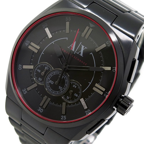 アルマーニ エクスチェンジ クオーツ クロノ メンズ 腕時計 AX1801 ブラック