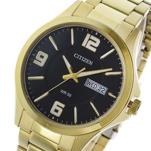 シチズン クオーツ メンズ 腕時計 BF2003-50E ブラック/ゴールド