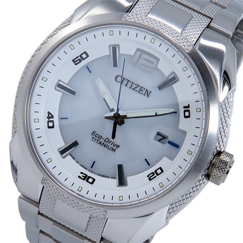 シチズン CITIZEN エコドライブ ソーラー メンズ 腕時計 BM6901-55B ホワイト