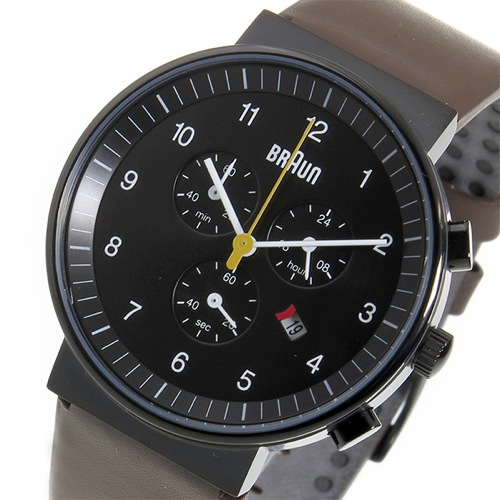 ブラウン BRAUN クロノ クオーツ メンズ 腕時計 BN0035BKBRG ブラック