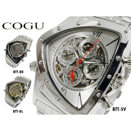 コグ COGU 流通限定モデル 自動巻 メンズ マルチカレンダー 腕時計 BTT-SV