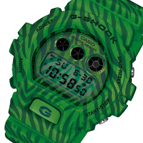 カシオ Gショック ゼブラカモフラージュ メンズ 腕時計 DW-6900ZB-3 グリーン