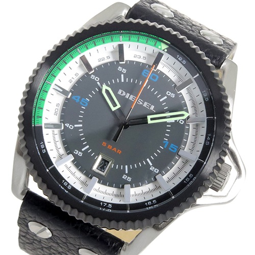 ディーゼル ロールケージ クオーツ メンズ 腕時計 DZ1717 ブラック