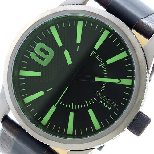 ディーゼル クオーツ メンズ 腕時計 DZ1765 ブラック×グリーン