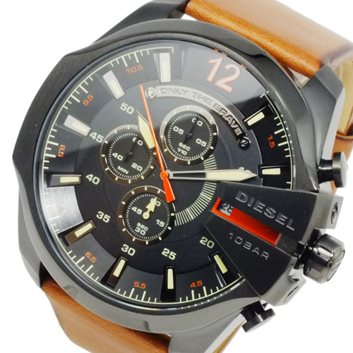 ディーゼル DIESEL メガチーフ メンズ クオーツ クロノ 腕時計 DZ4343 ブラック