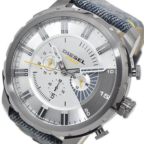ディーゼル ストロングホールド デニム メンズ クオーツ クロノ 腕時計 DZ4345
