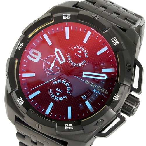 ディーゼル ヘビーウェイト クオーツ クロノ メンズ 腕時計 DZ4395 ブラック