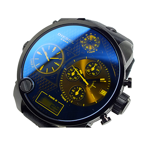 【送料無料】カジュアル腕時計の決定版！今人気のディーゼル DIESEL フォータイム アナデジ クロノグラフ メンズ 腕時計 DZ7127