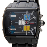 ディーゼル DIESEL メガタンク クオーツ メンズ クロノ 腕時計 DZ7325 ブラック