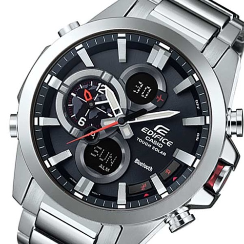 カシオ エディフィス ソーラー メンズ 腕時計 ECB-500D-1AJF ブラック 国内正規