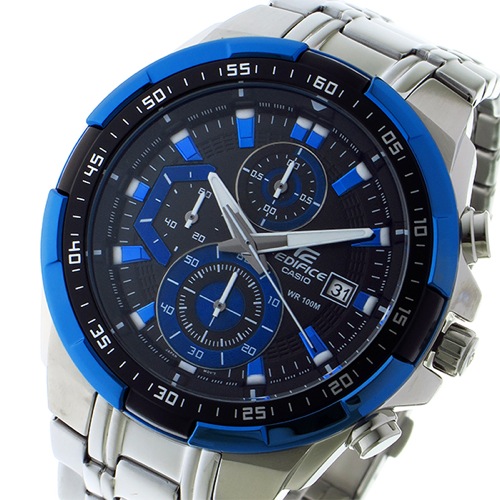 カシオ エディフィス クオーツ メンズ 腕時計 EFR-539D-1A2V ブラック/ブルー