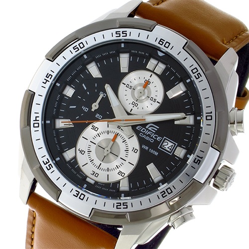 カシオ エディフィス クオーツ クロノ メンズ 腕時計 EFR-539L-1B ブラック