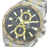 カシオ エディフィス クロノ クオーツ メンズ 腕時計 EFR-546SG-1A ブラック/シルバー×ゴールド