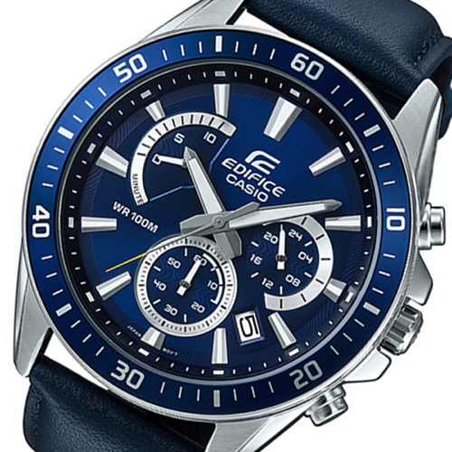 カシオ エディフィス クロノ クオーツ メンズ 腕時計 EFR-552L-2A ブルー