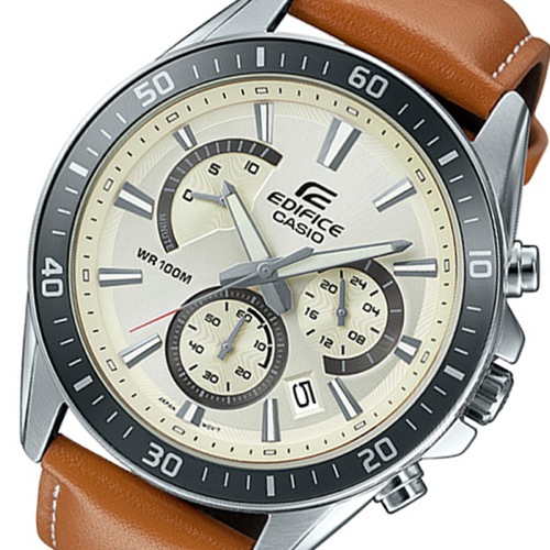 カシオ エディフィス クロノ クオーツ メンズ 腕時計 EFR-552L-7A ホワイト